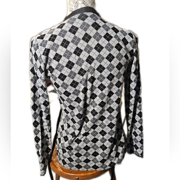 Gershon Bram Argyle Check Tie Around Top - Picture 4 of 8